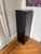 Mid-Century Formica Black Swivel Top Pedestal For Sale - Image 4 of 6