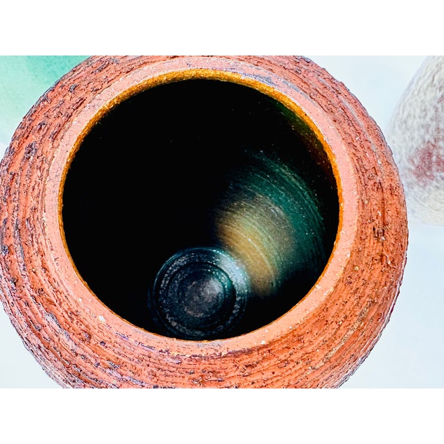 1950s Large Handcrafted Fire Clay Ceramic Art Floor Vase from Spara Keramik, Germany, 1950s For Sale - Image 5 of 18