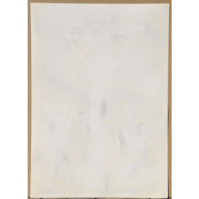 Ernst Bräuer, Crucifixion in Blue, 1962, Signed, 1962, Lithograph For Sale - Image 10 of 11