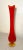 Vintage Large Mid Century Modern Red Orange and Yellow Swung Vase Tall 21 Inch For Sale In New York - Image 6 of 10