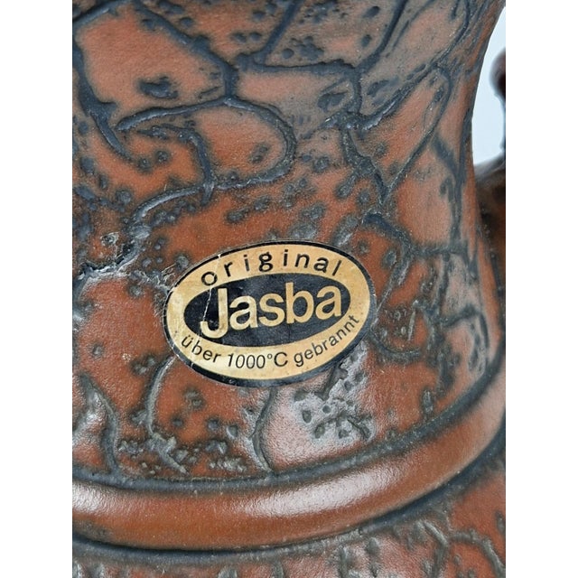 Brown Vintage Fat Lava Ceramic Floor Lamp from Jasba, West-Germany, 1970s For Sale - Image 8 of 9