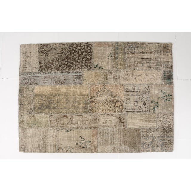 Tribal Tribal Grey Vintage Wool Carpet For Sale - Image 3 of 9