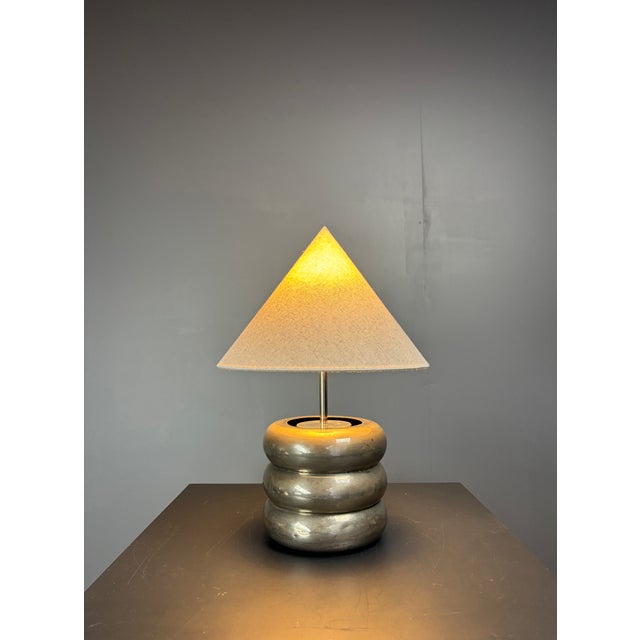 Mid-Century Modern French Silver Plated Table Lamp, 1950s For Sale - Image 15 of 18