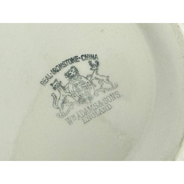 Vintage English White Ironstone Scalloped Rim Fluted Bowl For Sale - Image 6 of 7