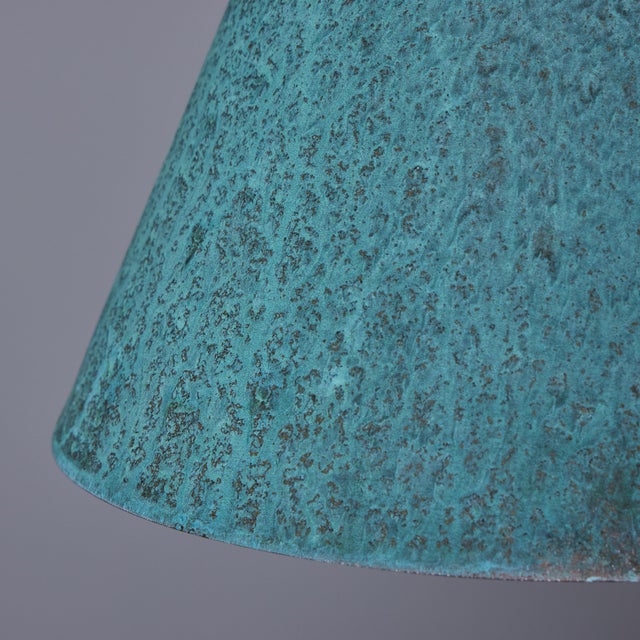 Metal 'ZuZu' Verdigris Patinated Brass Wall Sconce in the Style of Jacques Biny For Sale - Image 7 of 16