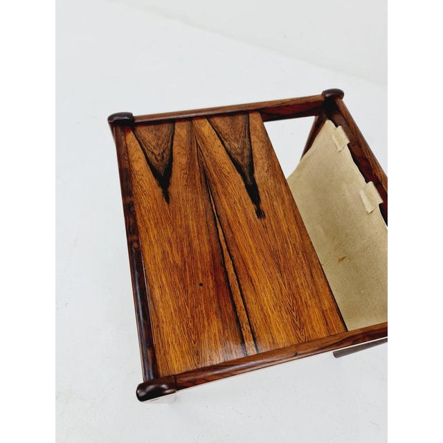 Mid-Century Danish Side Table with Magazine Rack, 1960s For Sale - Image 4 of 11