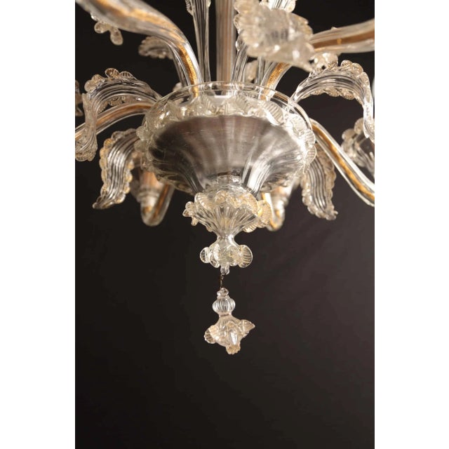 2000 - 2009 Small Venetian Murano Glass Chandelier For Sale - Image 5 of 8
