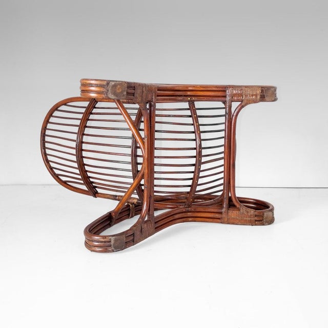 Wood Mid-Century Modern Bamboo Armchair by Tito Agnoli, 1960s For Sale - Image 7 of 18