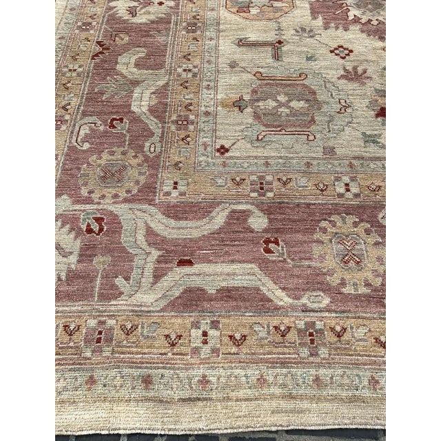 1990s Decorative Sultan Abad Design Rug For Sale - Image 5 of 5