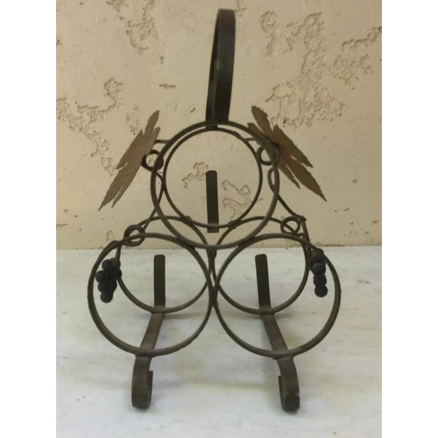 1950s Vintage French Iron Wine Bottle Rack For Sale In Austin - Image 6 of 7