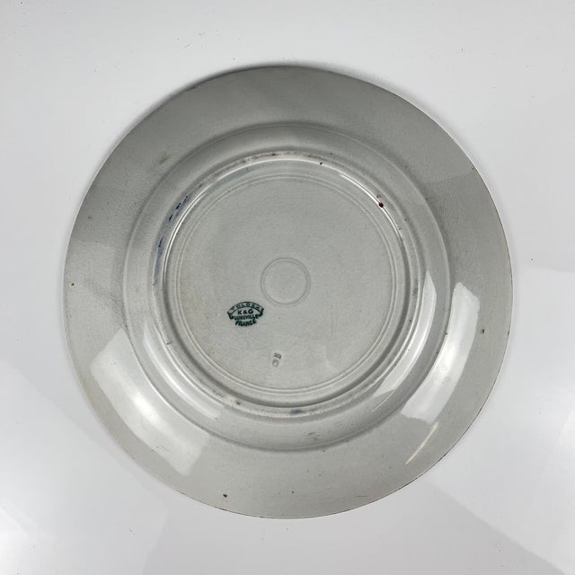 1920s Round Platter from KG Lunéville Tolosa, 1910s For Sale - Image 5 of 10