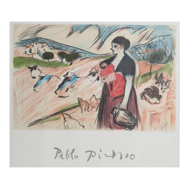 1980s "Paysanne et son Enfant" Lithograph After Pablo Picasso For Sale