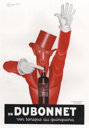1932 Art Deco French Dubonnet Alcohol Advertising Print-Cappiello