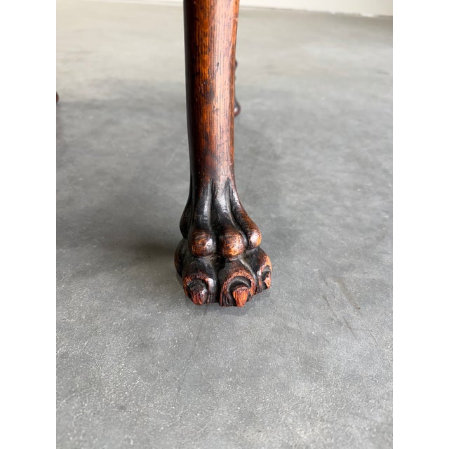 Early 20th Century Stickley and Brandt Carved Oak Renaissance Style Side Chair For Sale - Image 11 of 12