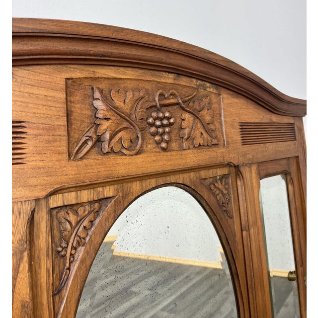 Gold French Wall Mirror in Oak For Sale - Image 8 of 12