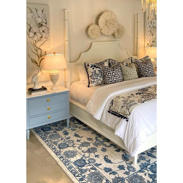 Wood Royal Nightstand With Statuary Marble Top For Sale - Image 7 of 8