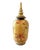 Large Hand-Painted Crackle Finish Lidded Decorative Ginger Jar With Pineapple Motif For Sale