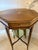 Antique Edwardian Inlaid Mahogany Octagonal Side Table with Silk Basket, 1900 For Sale - Image 4 of 12