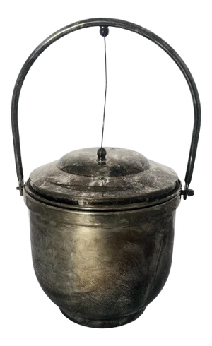 Vintage Newport by Gorham Art Deco Silverplate Ice Bucket Swing Top