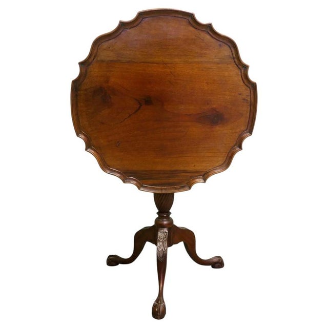 19th Century Tilt Top Wine Table on 3-Footed Base For Sale - Image 8 of 8