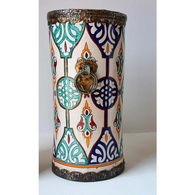 Handcrafted Moorish Ceramic Urns with Handles - A Pair For Sale In Palm Springs - Image 6 of 13