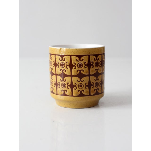 Vintage 1970s Geometric Ceramic Mug For Sale - Image 11 of 15