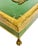 Wood Vintage Italian Gilt and Green Painted Box With Metal Lion Paw Feet and Metal Laurel Wreath For Sale - Image 7 of 17