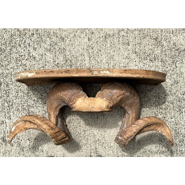Vintage Faux Ram’s Horn Bracket For Sale - Image 18 of 18