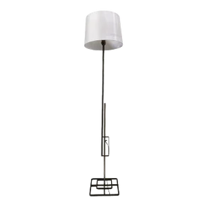 1920s Late Mission Wrought Iron Adjustable Floor Lamp With Shade