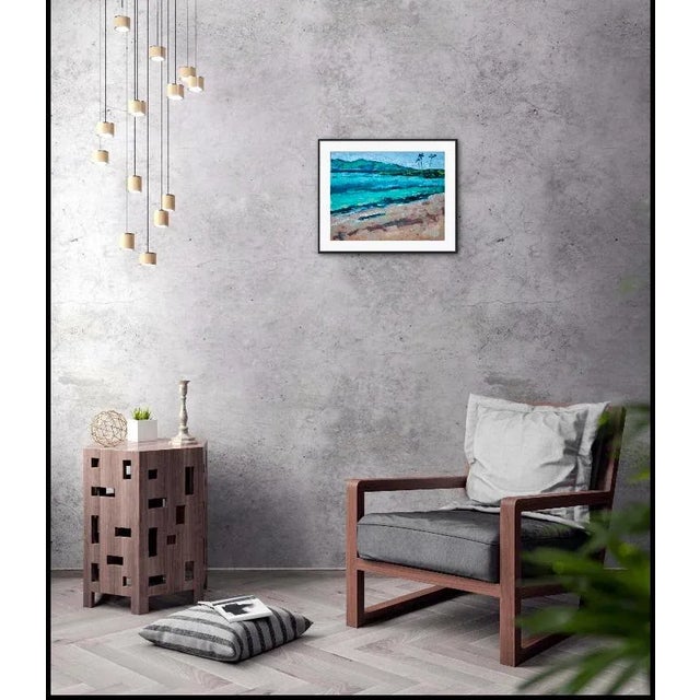 Contemporary Maui Blue Oil Painting Seascape by L Haas For Sale - Image 3 of 6