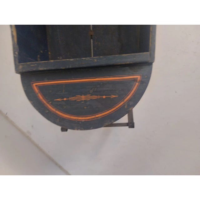 Black Vintage Black Wood Sled For Sale - Image 8 of 10