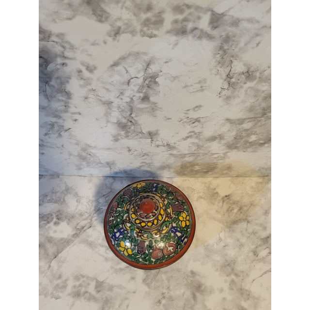 Asian Vintage Benjarong Porcelain Lidded Vessel For Sale - Image 3 of 13