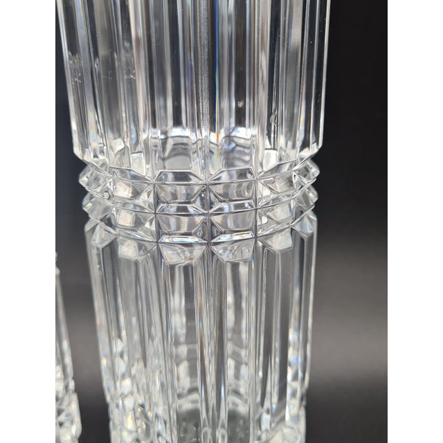 Montparnasse Crystal Vases from Cristal Darques Durand, France, 1970s-1980s, Set of 2 For Sale - Image 4 of 13