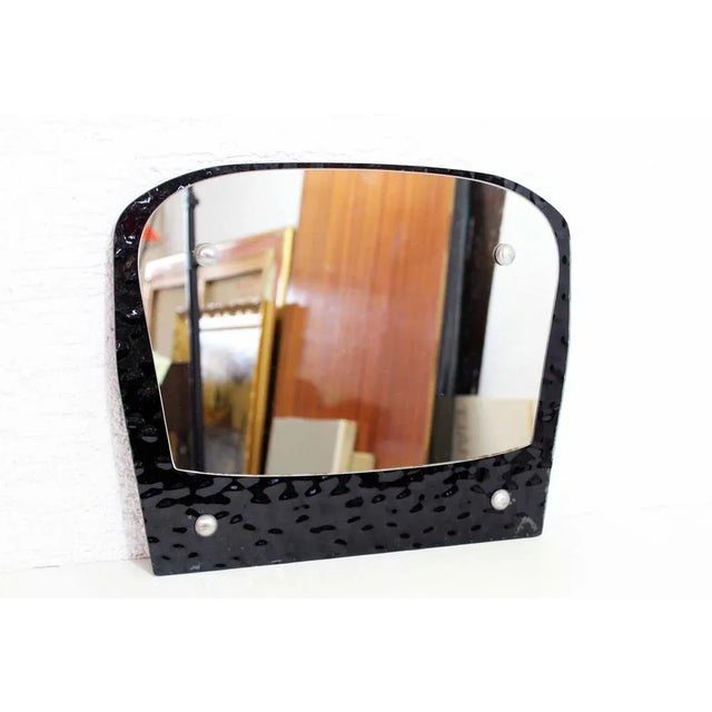 1960s Mid-Century Glass Freeform Mirror For Sale - Image 5 of 11