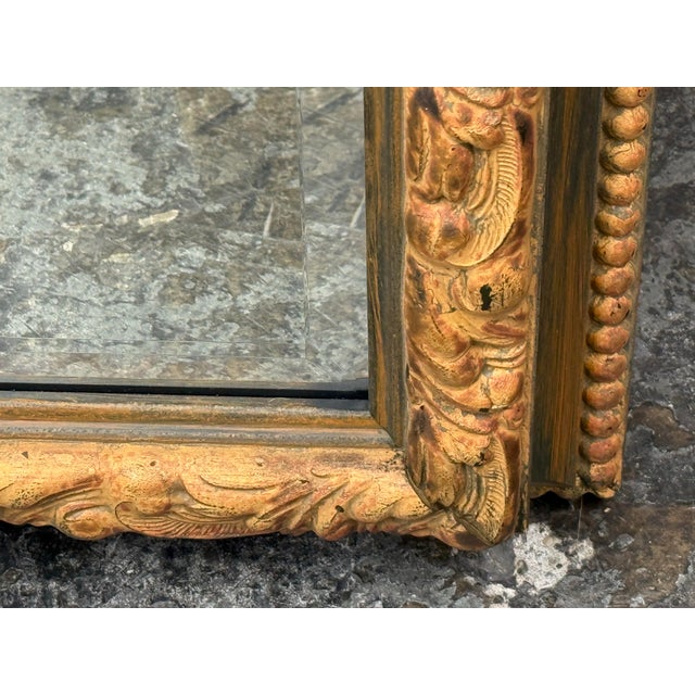 Custom Design Horizontal Carved Frame Wall Mirror For Sale - Image 11 of 12