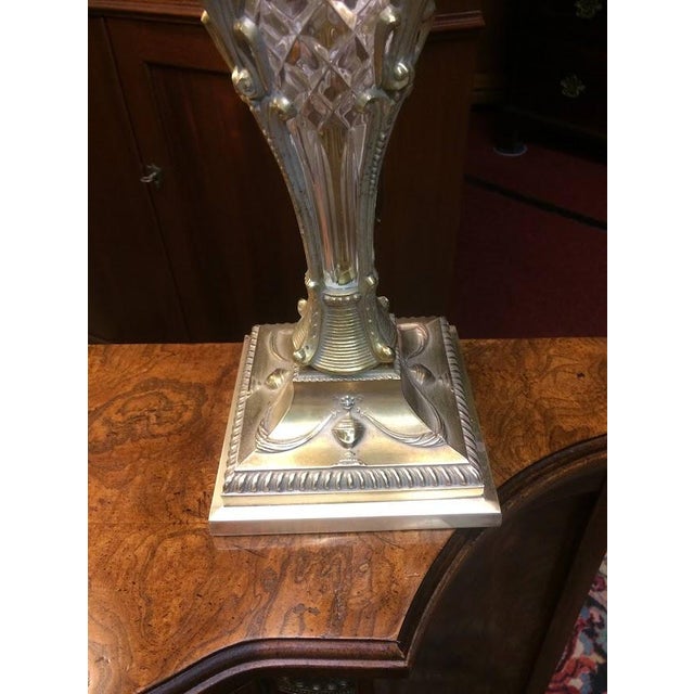 Vintage Table Lamps, Neoclassical Style Lamps, Brass and Crystal Lamps, the Pair For Sale - Image 10 of 10