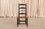 Set of 6 Antique Shaker Ladder Back Dining Chairs | Ebonized Wood, Hand-Woven Rush Seats For Sale - Image 10 of 14