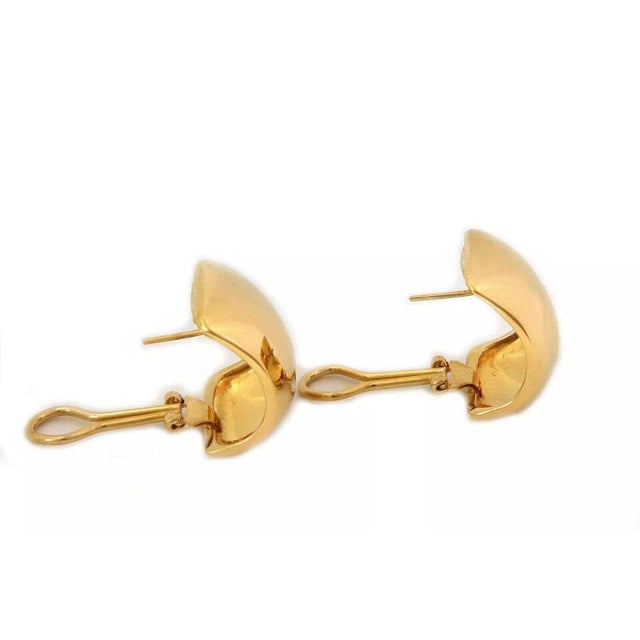 Late 20th Century 26692 - Mayor's Jeweler 18k Yellow Gold 20mm Wide Huggie Earrings, 2 Pieces For Sale - Image 5 of 7