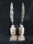 Italian 19thc Ornate Brass & Wood Flambeau Altar Candle Reflector Pair For Sale In Portland, OR - Image 6 of 11