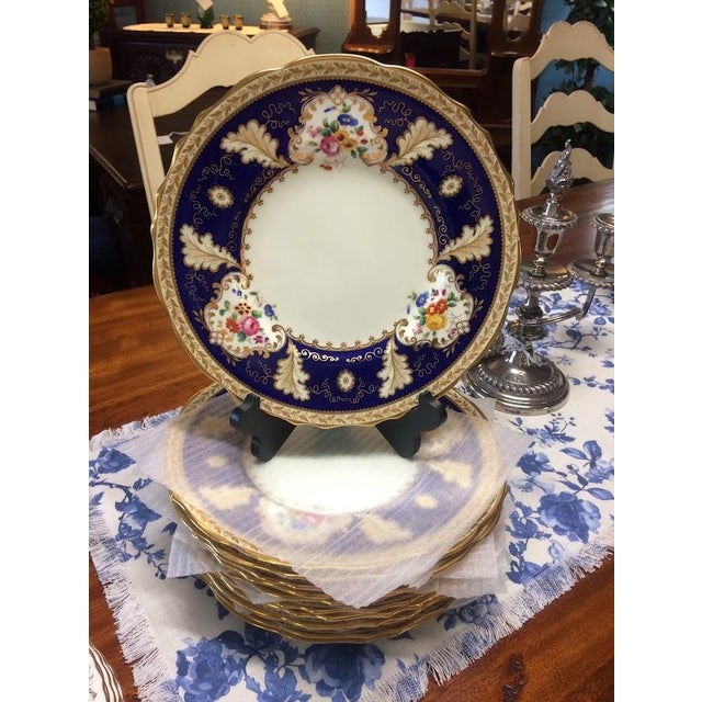 1910s English Porcelain Dinner Plates, Cauldon China, Set of Six For Sale - Image 11 of 12