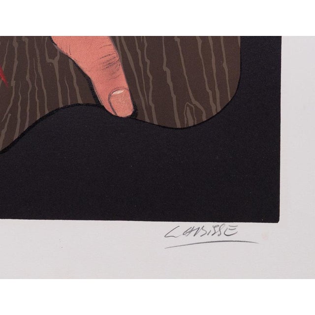 Felix Labisse, Profil rouge, Lithograph For Sale - Image 5 of 6