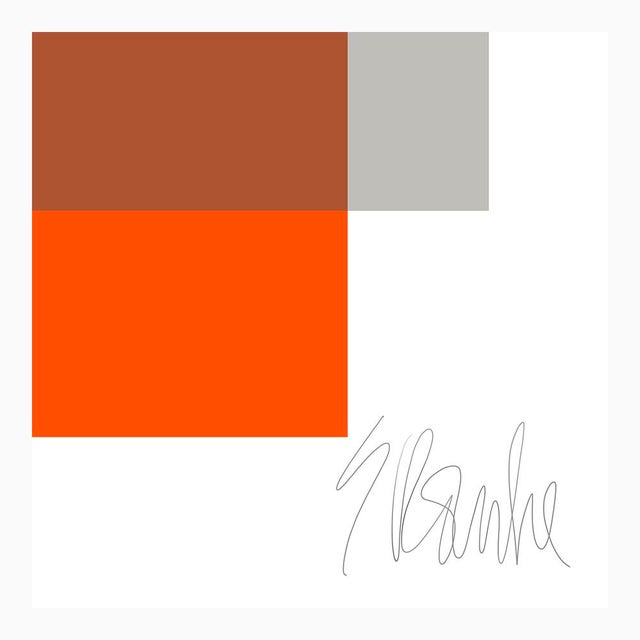 Not Yet Made - Made To Order The Interaction of Gray and Orange Fine Art Print 40" X 50" by Liz Roache For Sale - Image 5 of 6