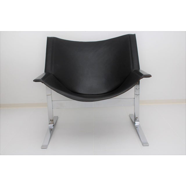 Sling Leather Armchair by Clement Meadmore for Leif Wessman Associates, Inc. N.Y. New York, 1960s For Sale - Image 14 of 18