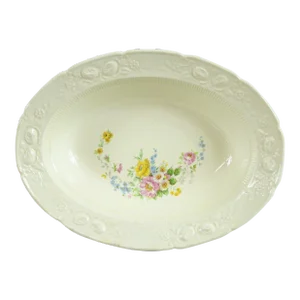 Mid 20th Century Homer Laughlin Dish With Flowers
