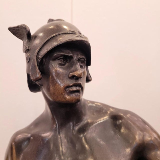 Émile Louis Picault, Sculpture of Gallic Warrior, 1800s, Bronze For Sale - Image 10 of 18