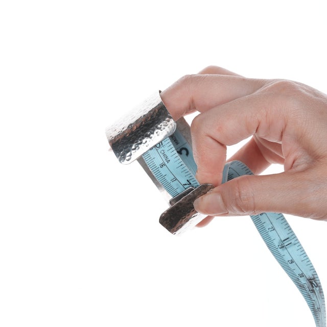 Silver 7" Retro Hammered Sterling and jasper cuff bracelet For Sale - Image 8 of 11