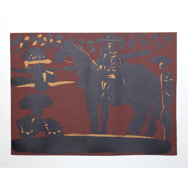 Picador (39) Pablo Picasso Year: 1959 (printed 1962) Medium: Linocut Edition: N/A Size: 12.5 x 10 in. (31.75 x 25.4 cm)...