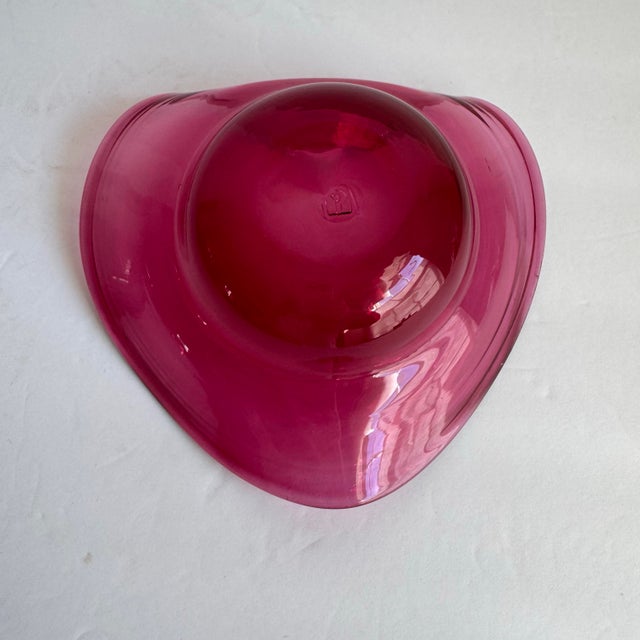 Vintage Pilgrim Art Glass Heart Dish Decorative Bowl Catchall Cranberry Pink For Sale - Image 11 of 12