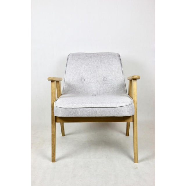 Polish 366 Vintage armchair in beige from the 1970s in vintage style design by Jozef Chierowski, completely restored - new...