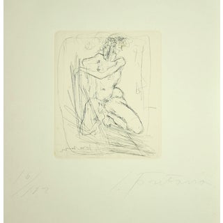 Lucio Fontana, Nude Figurative Composition, 1964, Etching For Sale